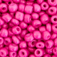 Glas rocailles kralen 6/0 (4mm) Neon pink